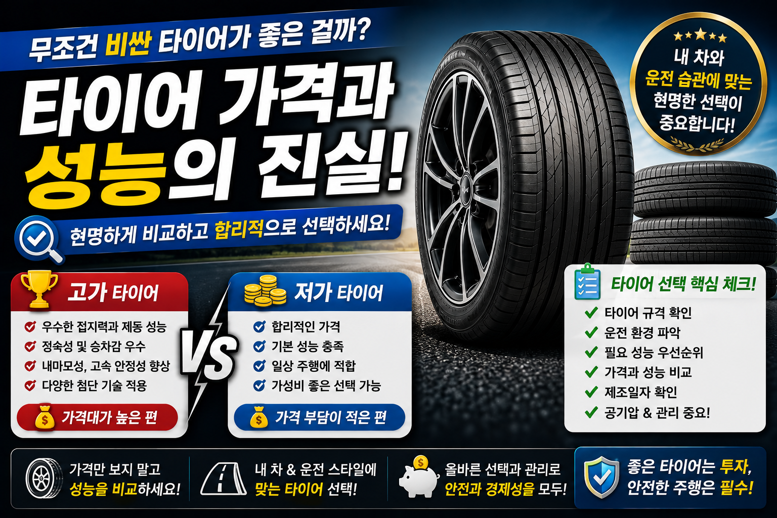비싼 타이어가 정말 좋은 걸까?